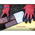 Excellent Grip Red Black Latex Crinkle Coated Work Hand Gloves